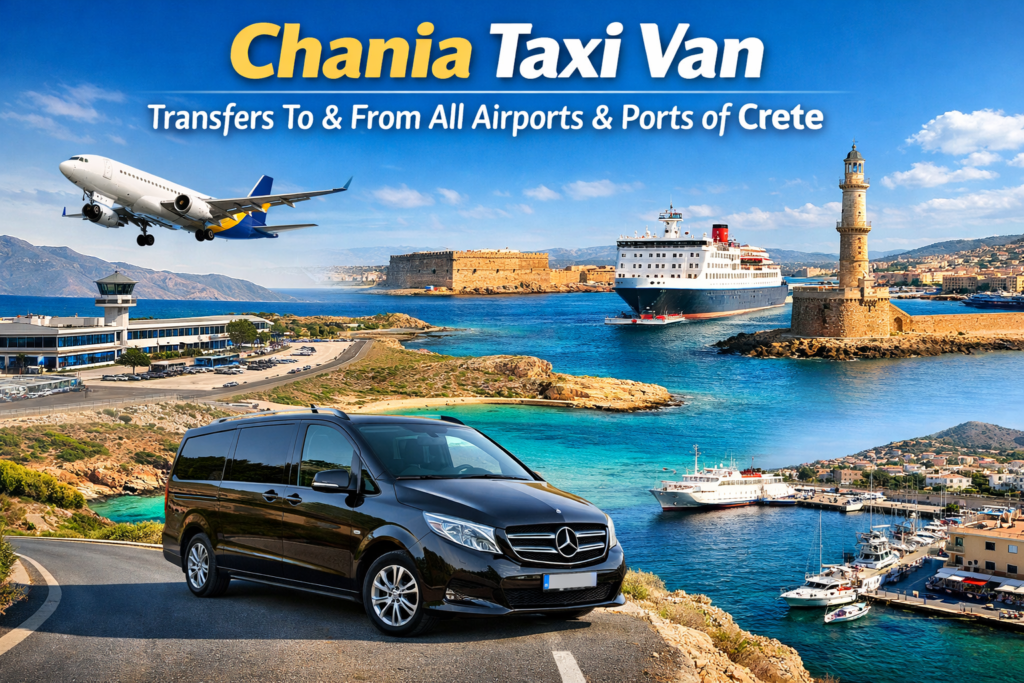 chania taxi van – transfers to & from all airports and ports of crete
