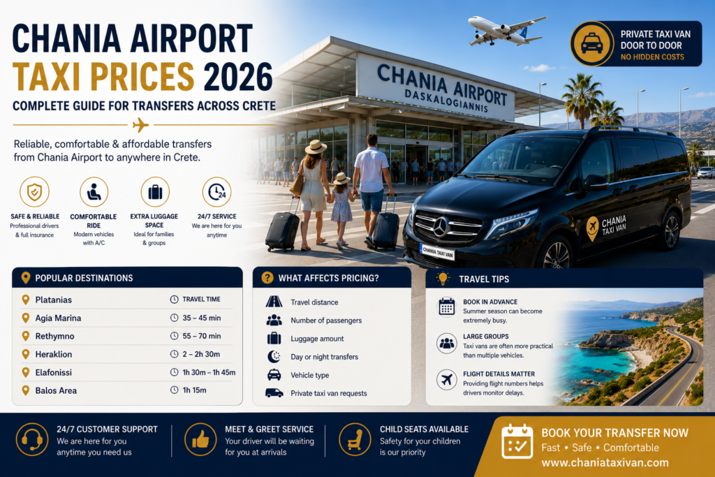chania airport taxi prices 2026 complete guide for transfers across crete