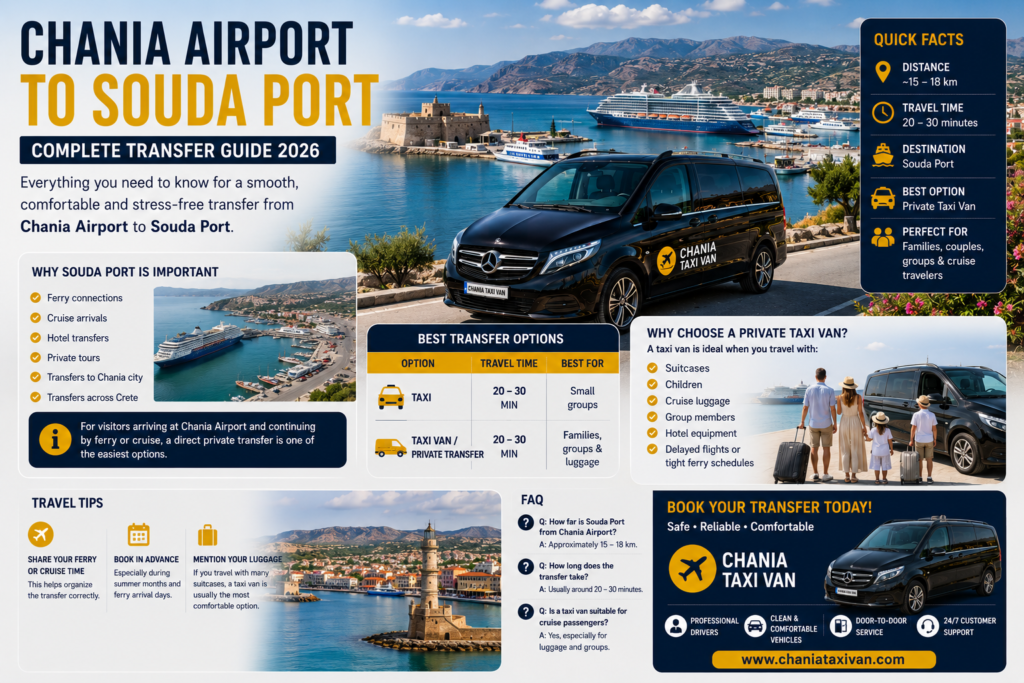 chania airport to souda port
